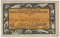 3f1253 SHIELDING SHADOW herald 1916 Grace Darmond, cool eyeball & finger art, ultra rare!