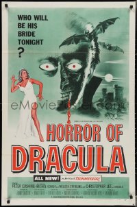 3f1006 HORROR OF DRACULA 1sh 1958 Hammer vampire, Joseph Smith art of monster & sexy girl