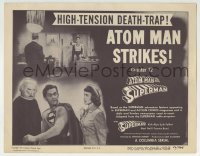 3f0639 ATOM MAN VS SUPERMAN chapter 12 TC 1950 DC serial, Kirk Alyn in costume, Atom Man Strikes!