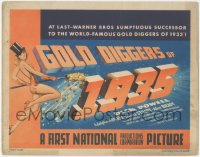 3f0649 GOLD DIGGERS OF 1935 TC 1935 Busby Berkely, different art of sexy chorus girl shoveling coins!