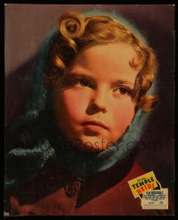 3f0270 HEIDI jumbo LC 1937 wonderful portrait of cute Shirley Temple wearing scarf on her head!