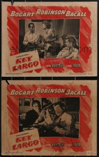 3f0874 KEY LARGO 2 LCs 1948 Humphrey Bogart, Lauren Bacall, Trevor, Robinson, Gomez & Lawrence!