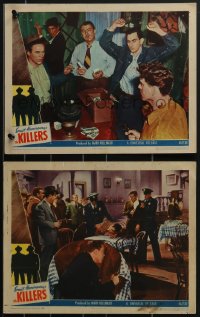 3f0875 KILLERS 2 LCs 1946 Burt Lancaster points gun + shootout w/ O'Brien, Conrad and McGraw, rare!