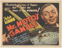 3f0655 MR. MOTO'S GAMBLE TC 1938 Asian Peter Lorre sees boxing ring murder & solves it, ultra rare!