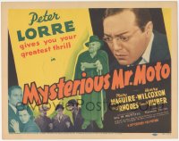 3f0656 MYSTERIOUS MR MOTO TC 1938 Asian detective Peter Lorre gives you your greatest thrill, rare!