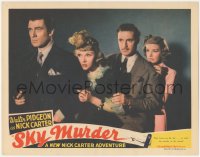 3f0777 SKY MURDER LC 1940 Walter Pidgeon as Nick Carter protecting Joyce Compton & Kaaren Verne!