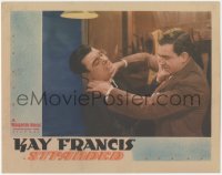 3f0780 STRANDED LC 1935 close up of George Brent & Barton MacLane in death struggle, ultra rare!