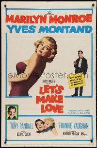 3f1037 LET'S MAKE LOVE 1sh 1960 great images of super sexy Marilyn Monroe & Yves Montand!