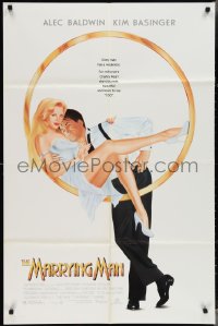 3f1051 MARRYING MAN DS 1sh 1991 cool romantic artwork of Alec Baldwin & sexy Kim Basinger!