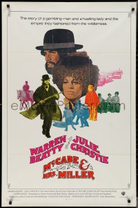 3f1054 McCABE & MRS. MILLER int'l 1sh 1971 Robert Altman, Warren Beatty, Julie Christie, Amsel art!