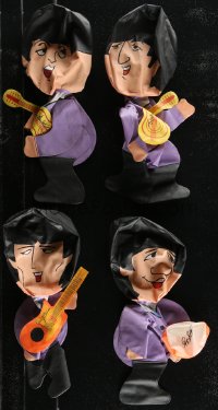 3f0084 BEATLES group of 4 inflatable dolls 1966 John Lennon, Paul McCartney, George Harrison, Starr!