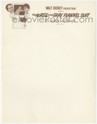 3f0473 HORSE IN THE GRAY FLANNEL SUIT letterhead 1969 Walt Disney, Dean Jones