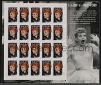 3f1224 LUCILLE BALL Legends of Hollywood stamp sheet 2000 contains 20 unused postage stamps!