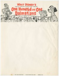 3f0478 ONE HUNDRED & ONE DALMATIANS letterhead 1961 classic Walt Disney canine family cartoon!