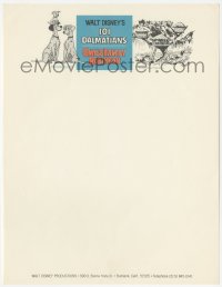 3f0479 ONE HUNDRED & ONE DALMATIANS/SWISS FAMILY ROBINSON letterhead 1960s Walt Disney!