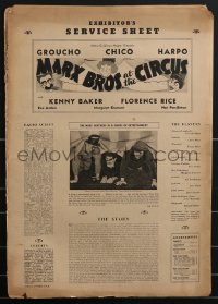 3f0283 AT THE CIRCUS pressbook 1939 Marx Brothers, Groucho, Chico, Harpo, includes herald, rare!