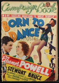 3f0287 BORN TO DANCE pressbook 1936 Eleanor Powell showing her sexy legs, James Stewart, ultra rare!