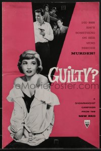 3f0446 GUILTY? pressbook 1957 did Barbara Laage have something on her mind besides murder!