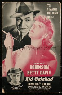 3f0308 KID GALAHAD pressbook 1937 Michael Curtiz, Edward G. Robinson, sexy Bette Davis, ultra rare!