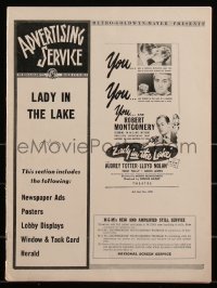 3f0310 LADY IN THE LAKE pressbook 1947 Montgomery, Totter, Chandler, ONLY THE ADVERTISING SECTION!