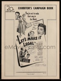 3f0314 LET'S MAKE IT LEGAL pressbook 1951 Claudette Colbert & early sexy Marilyn Monroe 5th billed!