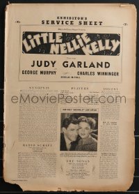 3f0316 LITTLE NELLIE KELLY pressbook 1940 Judy Garland, George M. Cohan's great Broadway show, rare!