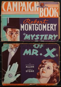 3f0322 MYSTERY OF MR X pressbook 1934 jewel thief Robert Montgomery, Elizabeth Allan, ultra rare!