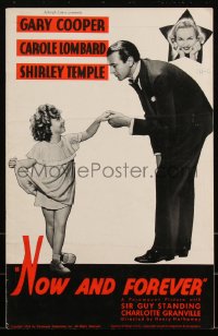 3f0323 NOW & FOREVER pressbook 1934 Shirley Temple, Carole Lombard & Gary Cooper, ultra rare!