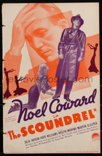 3f0331 SCOUNDREL pressbook 1935 Julie Haydon on her knees before dapper Noel Coward, ultra rare!