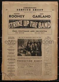 3f0336 STRIKE UP THE BAND pressbook 1940 Mickey Rooney, Judy Garland, Busby Berkeley, ultra rare!