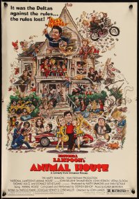 3f0414 ANIMAL HOUSE promo brochure 1978 unfolds to a cool 15x22 poster with Meyerowitz art!