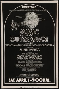 3f0411 MUSIC FROM OUTER SPACE 14x22 music poster 1978 includes The Suite from Star Wars, very rare!