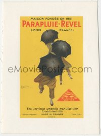 3f1208 PARAPLUIE-REVEL linen 5x7 French advertising poster 1922 great art by Leonette Cappiello!