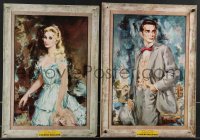 3f0415 RAINTREE COUNTY 2 Italian standees 1958 Bassford art of Eva Marie Saint & Montgomery Clift!