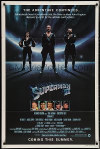 3f1150 SUPERMAN II teaser 1sh 1981 Christopher Reeve, Terence Stamp, great image of villains!