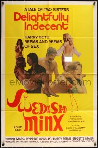 3f1154 SWEDISH MINX 1sh 1977 Harry Reems in Swedish sex from Marquis de Sade novel!