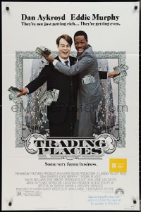 3f1177 TRADING PLACES 1sh 1983 Dan Aykroyd & Eddie Murphy are getting rich & getting even!