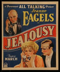 3f0235 JEALOUSY WC 1929 Jeanne Eagels marries Fredric March but is indebted to rich Hobbes, rare!