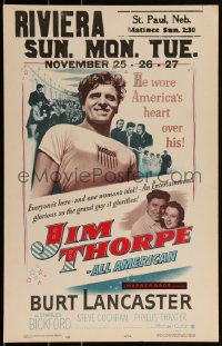 3f0236 JIM THORPE ALL AMERICAN WC 1951 Burt Lancaster as greatest athlete of all time!