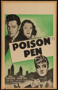 3f0253 POISON PEN WC 1941 Robert Newton, Flora Robson & Ann Todd, English murder mystery!