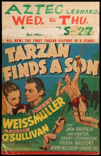 3f0265 TARZAN FINDS A SON WC 1939 Johnny Weissmuller, Maureen O'Sullivan, Sheffield, ultra rare!