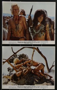 3f1419 CREATURES THE WORLD FORGOT 11 color 8x10 stills 1971 Hammer, sexy Julie Ege & cavemen!