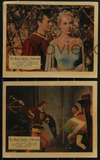 3f1316 BLACK SHIELD OF FALWORTH 8 color English FOH LCs 1954 Curtis & real life wife Janet Leigh!