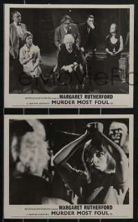 3f1325 MURDER MOST FOUL 8 English FOH LCs 1964 Margaret Rutherford, Agatha Christie, ultra rare!