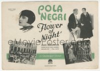 3f1232 FLOWER OF NIGHT herald 1925 Pola Negri, Warner Oland, directed by Paul Bern, ultra rare!