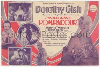 3f1238 MADAME POMPADOUR herald 1927 Dorothy Gish is a weaver of intrigue, Antonio Moreno, very rare!