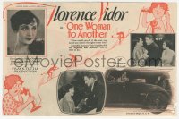 3f1246 ONE WOMAN TO ANOTHER herald 1927 Florence Vidor has smallpox & must win her man back, rare!