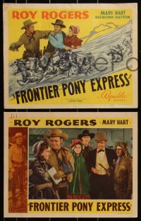 3f0818 FRONTIER PONY EXPRESS 8 LCs 1939 western cowboy Roy Rogers, Lynne Roberts, complete set!