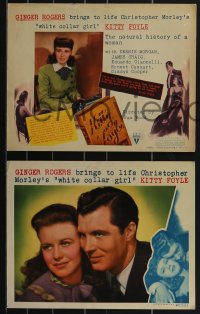 3f0821 KITTY FOYLE 8 LCs 1940 great images of white collar girl Ginger Rogers & Dennis Morgan!