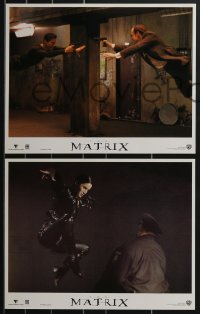 3f0855 MATRIX 4 LCs 1999 great images of Keanu Reeves, Carrie-Anne Moss, Fishburne, Wachowskis!